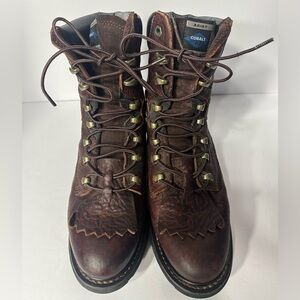 Ariat Men's Brown Leather Boots size 9 pre owned Exellent condition